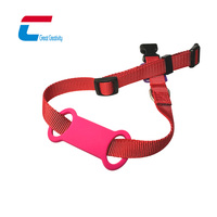 Kunden spezifischer Druck Langlebiger NFC-QR-Code Haustiername-ID-Tags Anti-Lost-Silikon-NFC-Hundehalsband-Tag