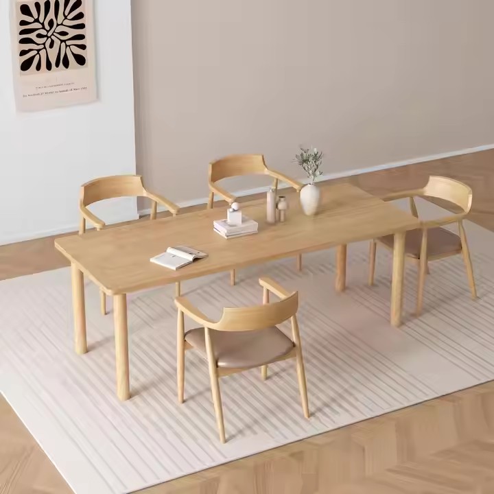 Nordic Solid Wood Designer Dining Table Living Room Long Dining Table Work Meeting Room Conference Table Library Desk