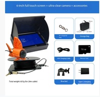 Kamera Pancing Bawah Air Laris Manis Layar 6 Inci Video Pancing dengan Kamera Bawah Air Kabel 15-50 Meter Peralatan Pancing Es