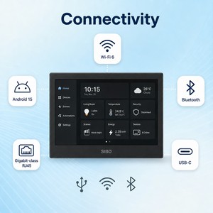 Tablet Touch Screen da 7 Pollici <span class=keywords><strong>Android</strong></span> 15 RK3566 <span class=keywords><strong>per</strong></span> Montaggio a Parete, USB C, Altoparlante, 2 Microfoni, PoE, NFC, RS485 Opzionale, BMS, Controllo HVAC e Casa Intelligente - Product Image 3
