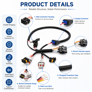 Harnais de câblage moteur automobile personnalisé ISO9001, échantillon disponible - Product Image 3