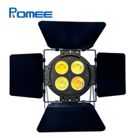 Luz Cegadora LED Bicolor Profesional de 250W y 4 Ojos con Barndoor 3200K-6500K DMX512 para Conciertos, DJ y Eventos