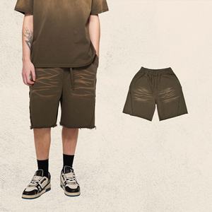 T-shirt Lulu all'Ingrosso 250G, T-shirt Sfumata Tinta a Spruzzo, Manica Corta, Effetto Usurato, Gradiente, Spalle Larghe, Stile Retrò, Abbigliamento Maschile - Product Image 2