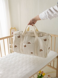 Borsa per mamma <span class=keywords><strong>neonato</strong></span> in cotone Ins borsa per mamma da viaggio portatile coreana per borsa per pannolini per pannolini per neonati - Product Image 3