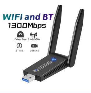 Bán buôn điều khiển miễn phí 2.4GHz 5GHz Dual Band 1300m USB <span class=keywords><strong>dongle</strong></span> mạng không dây Card USB Wifi Adapter Receiver cho PC - Product Image 6