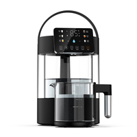 Samovar électrique Hotsy Modern Design, grande capacité (3 litres), en verre double paroi, 1500W, avec contrôle de température.