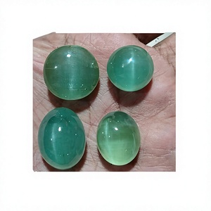 Aigue-marine naturelle rare œil-de-chat polie 6 mm pour la fabrication de bijoux et la lithothérapie - Product Image 2