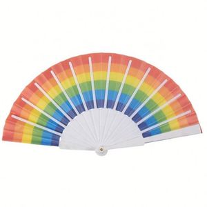 Abanico Plegable de Plástico con Diseño de Arcoíris, Decoración China, Marca Frame Prime Rave Fan, para Fiestas y Festivales - Product Image 4