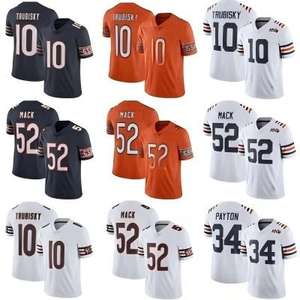 Camiseta de Fútbol Transpirable con Logotipo Personalizado al por Mayor para el 100 Aniversario # 52 # 10 Trubisky # 54 # 34 Bordados para el Estilo - Product Image 1