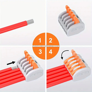 ตัวเชื่อมต่อสายเคเบิล<span class=keywords><strong>4</strong></span>ข้อรวมกัน55ชิ้นชุดคอมโบบล็อคแบบเร็ว PCT-213 PCT-212 PCT-215 PCT-214 55ชิ้น - Product Image 4