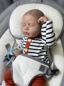 Muñeca Bebé Reborn Gemela <span class=keywords><strong>LouLou</strong></span> de 19 Pulgadas, Nueva y Económica, Despierta o Dormida, Piel Pintada en 3D, Muñeca Bebé Reborn de Silicona para Niñas - Product Image 5