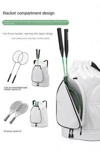 Custom logo Outdoor Sport Waterproof Multifunctional Lightweight Youth Badminton Racket Bag <b>Drawstring</b> <b>Backpack</b> with Shoe Space - Product Image 3