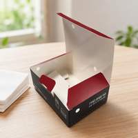 Boîte d'emballage alimentaire en papier recyclable personnalisée en gros avec fond à verrouillage automatique pour l'emballage des chips et autres aliments.