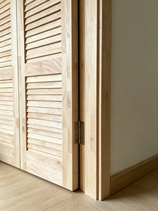 Par de Persianas de Madera con Acabado Teñido, Operación Manual, Diseño Rectangular Minimalista, para Sala de Estar - Product Image 6