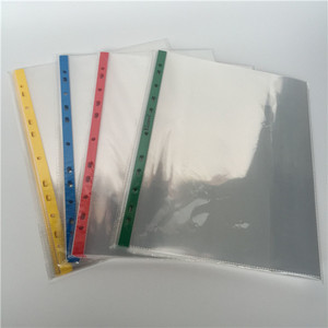 Glaçure Surface lisse claire A4 taille usine vente en gros plastique 100 feuilles/sac pour <span class=keywords><strong>bureau</strong></span> 11 trous feuille de protection - Product Image 5