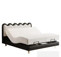 Modernes Schwebendes Bettgestell |   Elektrisch Verstellbares Zero-Gravity-Plattformbett |   Premium Tech-Cloth Kingsize-Bett mit leisem Motor