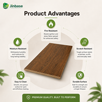 Panneau MDF mélaminé grain de bois E0 moderne de qualité supérieure pour meubles et décoration intérieure