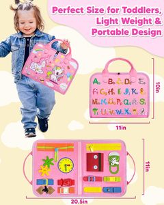 Tablero de Actividades Montessori, Juguetes para Niñas Pequeñas, Regalo de Cumpleaños, Libro de Actividades |   Juguete de Viaje de Avión y Auto, Juguetes Educativos de Aprendizaje - Product Image 3