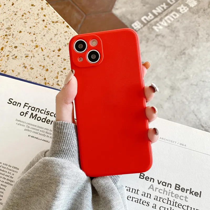 Case Fit TERBAIK UNTUK iPhone 13 Pro Casing Kulit Lubang Halus untuk iPhone 14 Pro Max 12 11 XR XS Max 7 8 Plus