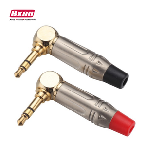 Conector TRS de 3,5mm en ángulo recto chapado en oro Tapones para auriculares estéreo de 1/8 "para tamaño de orificio 3,5mm - Product Image 1