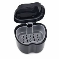 Boîte de rangement portable personnalisée en ABS pour prothèses dentaires et gouttières de rétention, OEM ODM pour cliniques dentaires, pharmacies, vente en gros
