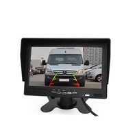 Monitor de Pantalla para Auto AHD de 7 Pulgadas, 12V a 24V, con Parasol