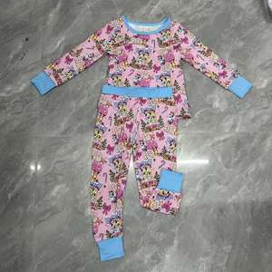 ชุดเสื้อผ้าเด็กน่ารักลายตัวอักษรแบบคอลลาจ ผ้าใยไผ่นุ่ม เสื้อแขนยาว กางเกงจ็อกเกอร์ สำหรับเด็กผู้หญิง รุ่นใหม่ล่าสุด - Product Image 6