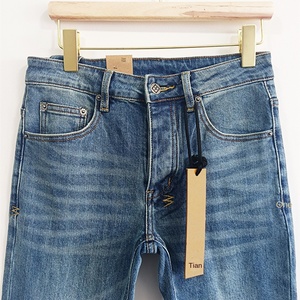 <span class=keywords><strong>Jeans</strong></span> da <span class=keywords><strong>Uomo</strong></span> di <span class=keywords><strong>Alta</strong></span> Qualità, Casual Vintage Strappati <span class=keywords><strong>Skinny</strong></span>, Ricamati, Effetto Usurato, Stile High Street, Vestibilità Slim - Product Image 2