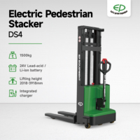 Gerbeur électrique robuste 1500 kg 3m 3,5m 4m, transpalette électrique, chariot élévateur à palettes, vente en gros