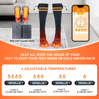 Chaussettes de ski auto-chauffantes à batterie rechargeable avec application pour femmes et hommes Chaussettes chauffantes électriquement