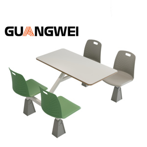 Mesa de comedor moderna <span class=keywords><strong>para</strong></span> estudiantes de 4 asientos <span class=keywords><strong>para</strong></span> proyectos escolares, cafeterías, solución integral <span class=keywords><strong>para</strong></span> restaurante, <span class=keywords><strong>muebles</strong></span> de Hotel, Panel de madera - Product Image 5