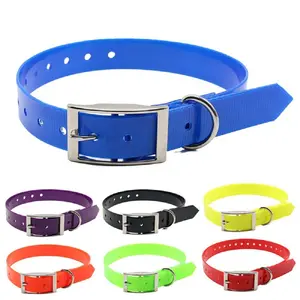 NiBao Popular Fluorescent And Soft TPU Hunting Dog Collar,Wholesale Plastic Coated Nylon Adjustable Dog Collar