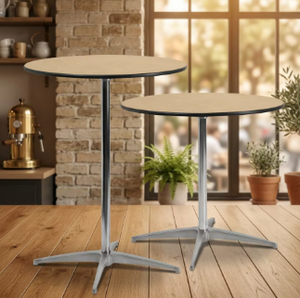 Modern HPL Wood <b>Bar</b> <b>Table</b> with Adjustable Height Customization for Commercial Use - Product Image 6