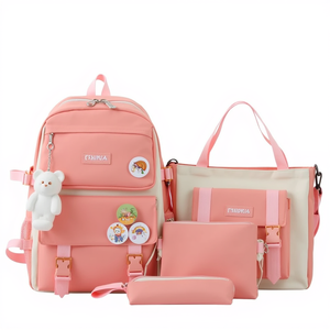 Lot de 5 sacs à dos <span class=keywords><strong>pour</strong></span> enfants en polyester <span class=keywords><strong>pour</strong></span> adolescentes et <span class=keywords><strong>jeunes</strong></span> filles, sacs d'école <span class=keywords><strong>pour</strong></span> filles, à la mode, bon marché, vente en gros - Product Image 3