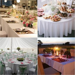 Hot Selling 120 Inch Polyester Round Custom White Party <strong>Wedding</strong> <strong>Tablecloth</strong> Table Cloths for Events Table Cloth Round <strong>Tablecloth</strong> - Product Image 3