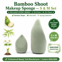 Ensemble d'éponges de maquillage en bambou, éponge cosmétique, éponge de mélange, applicateur de fond de teint, éponge douce pour le visage pour femmes