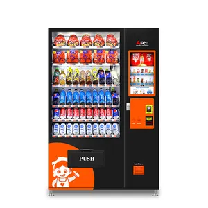 AFEN Variable Temperature Refrigerator Led Media Screen Chilled Coin Operated Vending Machine Dispense Yogurt Orange Juice