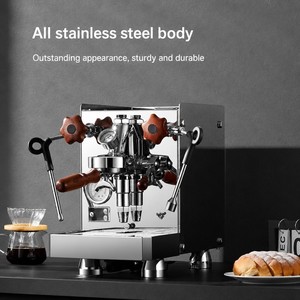 Machine à expresso semi-automatique en acier inoxydable 2200W 15 bars, réservoir d'eau de 2L, cafetière électrique commerciale, système de brassage 12 tasses - Product Image 5