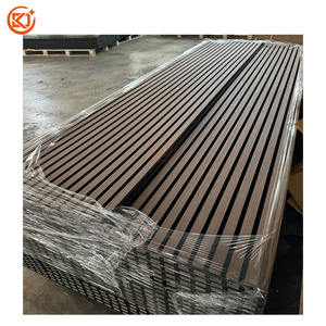 Akupanel Brûlé Cintre Décoration 3D Chêne Large Latte <span class=keywords><strong>Acoustique</strong></span> En Bois Mdf Panneaux Muraux Avec Couvercle pour Chambre <span class=keywords><strong>Plafond</strong></span> - Product Image 2