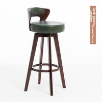 Tabourets de bar modernes en cuir de vachette de style scandinave, chaise haute pivotante réglable pour comptoir, usage domestique, commercial, chambre, extérieur