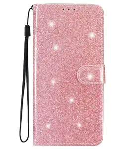 Étui portefeuille en cuir scintillant pour <span class=keywords><strong>Samsung</strong></span> Galaxy S26 Pro S25 Edge S24 Plus S23 Ultra S22 S21 <span class=keywords><strong>FE</strong></span> <span class=keywords><strong>S20</strong></span> S10 S10E – Housse brillante - Product Image 1