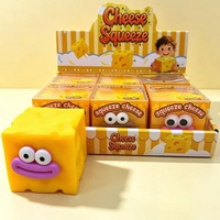 Jouet Squishy en forme de cube à visage drôle, au texture fromage croustillante, doux, à remontée lente, sensoriel, anti-stress, effet craquelant, cadeau, vente en gros