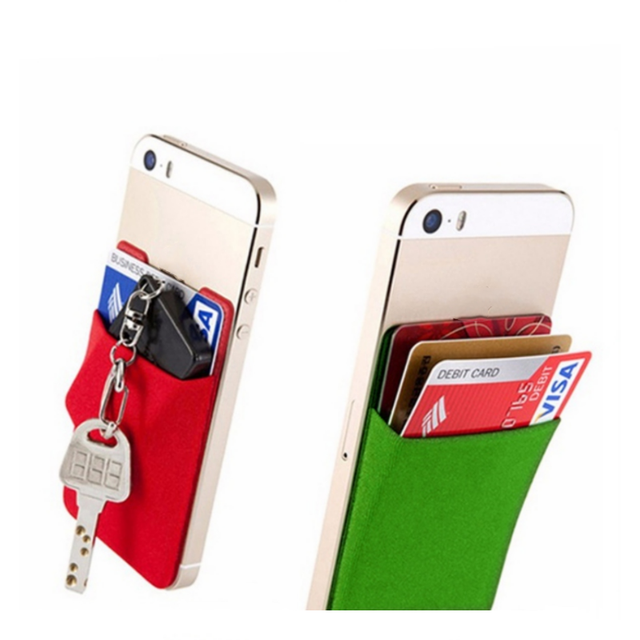 Portable Lycra Cell Phone Credit Card Holder Mobile Phone Accessories U Shaped Phone Card Holder