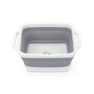 Cesta coladora plegable para fregadero de cocina, tazón de drenaje plegable para frutas y verduras, silicona PP - Product Image 2