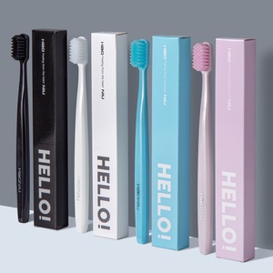 Commercio all'ingrosso di alta qualità manico colorato coppia <span class=keywords><strong>spazzolino</strong></span> da denti Logo personalizzato cura orale manuale per adulti <span class=keywords><strong>spazzolino</strong></span> da denti produttore - Product Image 1