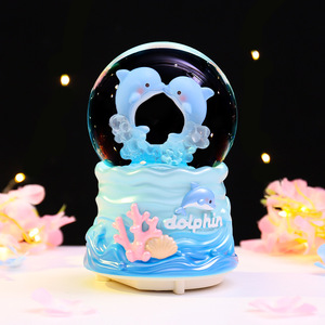 Boîte à musique créative en forme de cœur <span class=keywords><strong>Chen</strong></span> <span class=keywords><strong>Yu</strong></span>, décoration marine, ornements, boule de cristal, boîte à musique, cadeau d'anniversaire pour enfants, vente en gros - Product Image 2