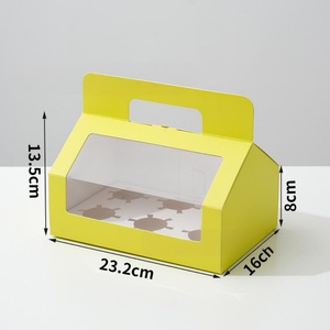 SunShine Pink Single Piece Cupcake <b>Letter</b> Holder <b>Boxes</b> Clear Window Pastry Packaging for Muffins and Cupcakes for Food Use - Product Image 3