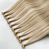 Extensions de cheveux humains Remy pré-collées à pointe plate droite, cuticules alignées, qualité brute, modèle 2026