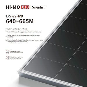 แผงโซลาร์เซลล์ Longi Hi-Mo X10 Scientist LR7-72HVD 640~665M สำหรับใช้ในบ้านและเชิงพาณิชย์ แบบสองหน้า กระจกสองชั้น โมโนคริสตัลไลน์ 640W 650W 660W - Product Image 1