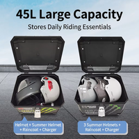 Superbe boîte arrière de moto en alliage d'aluminium 45L à dégagement rapide, étanche, antivol et antichoc – Édition Spéciale Septembre